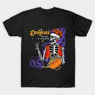 Skeleton Ghost Candy Halloween T-Shirt
